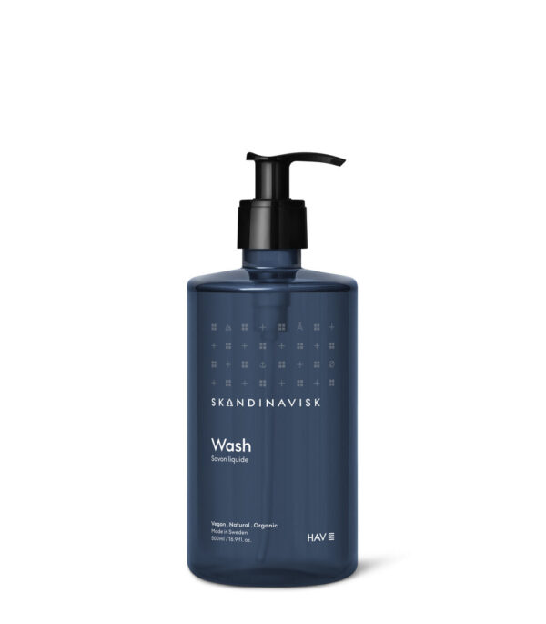 Skandinavisk - Hav hand & body wash - 500 ml. - Kropspleje > Håndsæber > Håndsæber  Rensende og fugtgivende vegansk hand & body wash fra Skandinavisk på 500 ml. Sæben er velegnet til alle hudtyper med en blanding af primære ingredienser som økologisk aloe vera