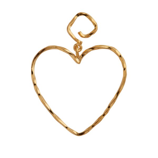 Stine A Jewelry - Funky Heart ørering - forgyldt - Smykker > Øreringe > Hængeøreringe  Smuk hængerørering formet som et hjerte. Sælges enkeltvis og fås også uden forgyldning.