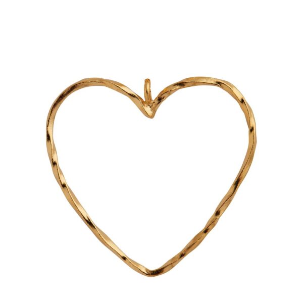 Stine A Jewelry - funky heart vedhæng - forgyldt - Smykker > Vedhæng > Vedhæng  Funky heart vedhænget er designet i en banket og åben hjerteform. Sæt vedhænget i din yndlingskæde