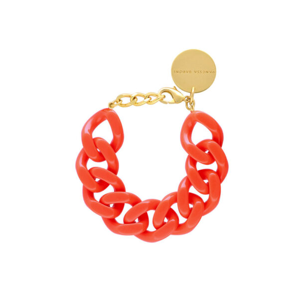 Vanessa Baroni - Flat Chain armbånd - orange - Smykker > Armbånd > Armbånd  Flat Chain armbåndet er designet i et chunky look med store led