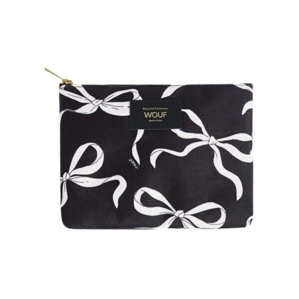 Wouf - Carlota clutch - Black/White - Tasker > Clutches > Clutches  Carlota clutchen er designet med et fint sløjfemotiv